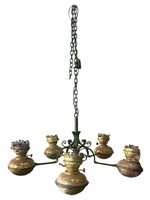 5 Lt Iron / Brass Kerosene Lantern French Fixture