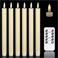 Flameless Flickering Taper Candles