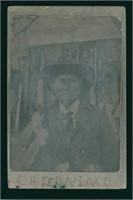 RARE CABINET CARD OF GERONIMO, (2) SIGNATURES