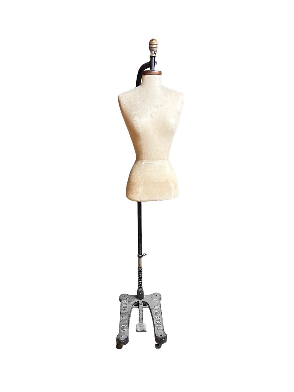 Wolf Form Female Mannequin on Iron Stand