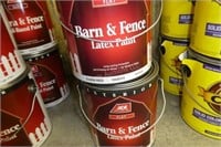Latex paint, Ace Flat, barn red, 4 gallons