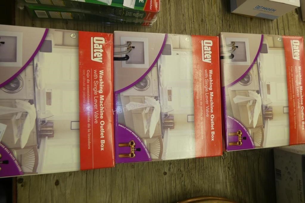 Washing machine outlet boxes, 3 pieces, Oatey