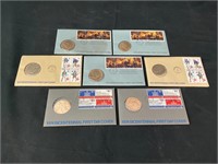First Day Cover Stamps w/ Collectible Coin