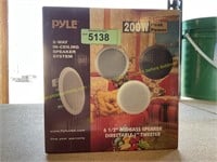 Pyle  200W 6-1/2 3-way in-ceiling speakers(used)