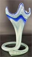 MCM Murano Sooner Coil Tulip Art Glass Vase