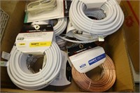 Speaker cables, coax cables and phone line