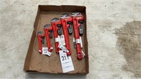 5 New Ridgid Pipe Wrenches 6, 8,10,12,14