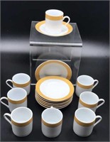 Demitasse/ Espresso Set 8 Cups & Saucers