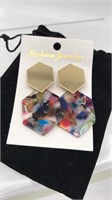 New Pair Fashion Earrings - Multicolor Resin