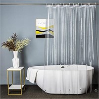 UFRIDAY Clear Short Shower Curtain Liner 72 x 66