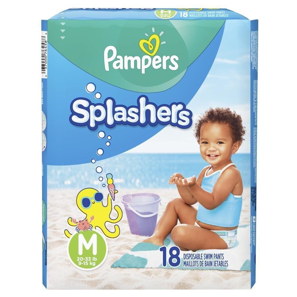 Pampers Splashers Swim Diapers Size MD  18 Count