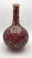 Red And Gold Mosaic Vase