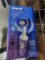 Oral B Pro 500 + Electric Toothbrush with (2)