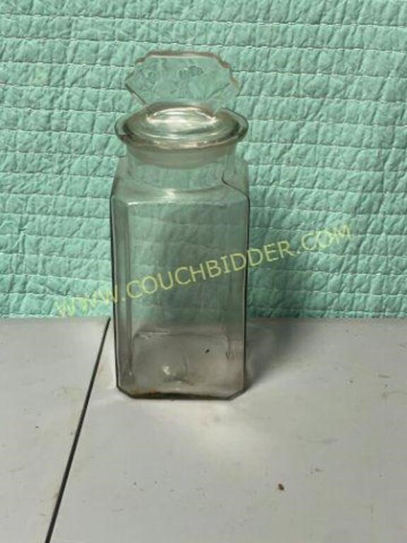 Franklin Caro Co. glass candy jar