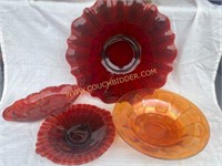 Anchor Hocking Ruby Red Oyster & Pearl platter