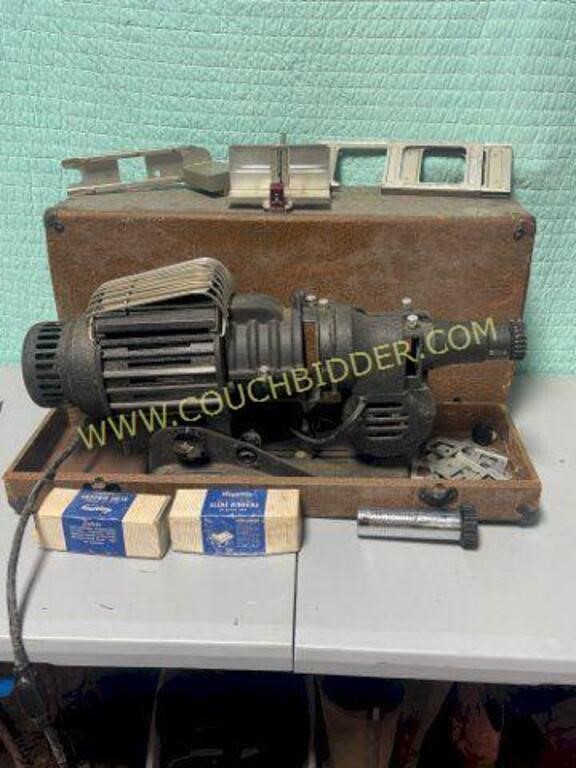 antique gold E electric projector