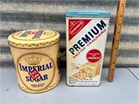 Vintage Imperial Sugar & Nabisco cracker tins