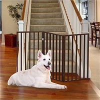 Indoor Pet Gate - 3-Panel Folding Dog Gate for