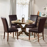 PU Leather Dining Chairs Set of 4, Upholstered