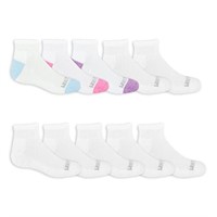Fruit of the Loom Girls' Everyday No Show Socks