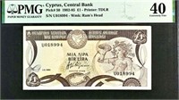 Cyprus 1 Pound P 50 1982-85 PMG XF+Gift!CyAA