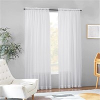 NICETOWN White Sheer Curtains for Bedroom - 84