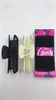 New Goody Black Hair Ties With 2 Extra Large Hair