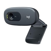 Logitech C270 HD Webcam, HD 720p/30 fps,
