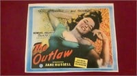 Vintage Cut Movie Poster The Outlaw Jane Russell