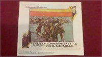 Vintage Cut Movie Poster The Ten Commandments