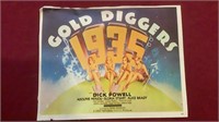 Vintage Cut Movie Poster Gold Diggers