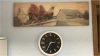 Chicken Canvas Decoration & Wall Clock