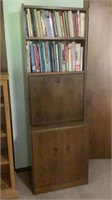Mid Century Bookshelf Cabinet w/ Contents