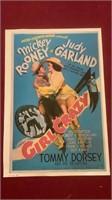 Vintage Movie Poster Girl Crazy / Pin Up Girl