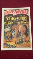 Vintage Movie Poster Under Two Flags
