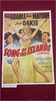 Vintage Movie Poster Song Of The Islands