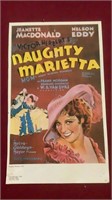 Vintage Movie Poster Naughty Marietta