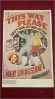 Vintage Movie Poster This Way Please