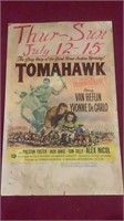 Original 1951 Tomahawk Movie Poster