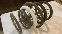 (6) Antique Baby Buggy Wheels