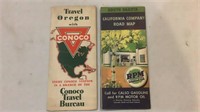 Vintage Conoco & RPM Motor Oil Road Maps
