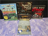 Asst car, hunting & tractor books
