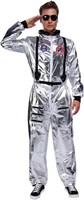 Adult's Silver Astronaut Space Jumpsuit Costume