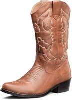SheSole Women's Western Cowgirl Cowboy Boots Tan