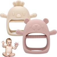 Baby Teething Toys, 2 Pack Teether for Baby,