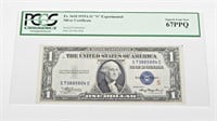 1935A $1 NOTE - S EXPERIMENTAL - PCGS 67PPQ