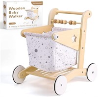 Woodtoe Wooden Baby Walker Doll Stroller