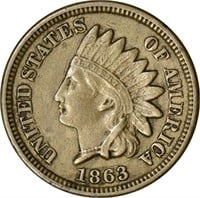 1863 INDIAN HEAD CENT - VF DETAILS, SCRATCHED