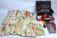 Selection of Sewing Patterns and  Accessory Case