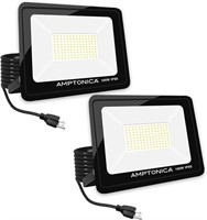 Amptonica LED Flood Light, 100W 10000 Lumen